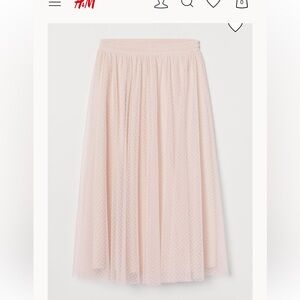 H&M Pink Dotted Tulle Skirt